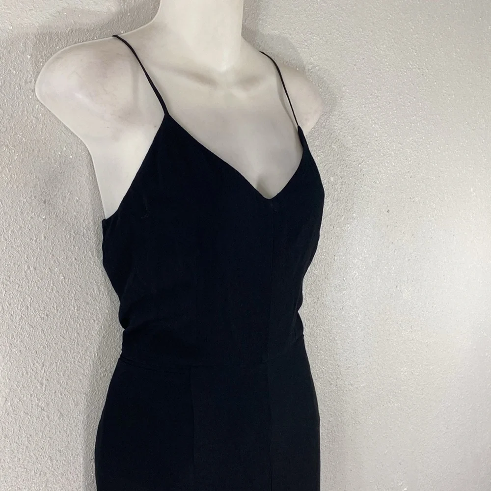 NWT Anthropologie The Essential Black V-neck Jumpsuit 4 AH4